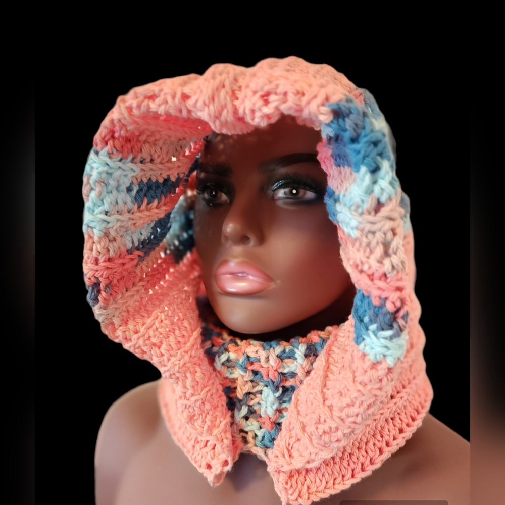 Crochet Turtleneck Hoodie